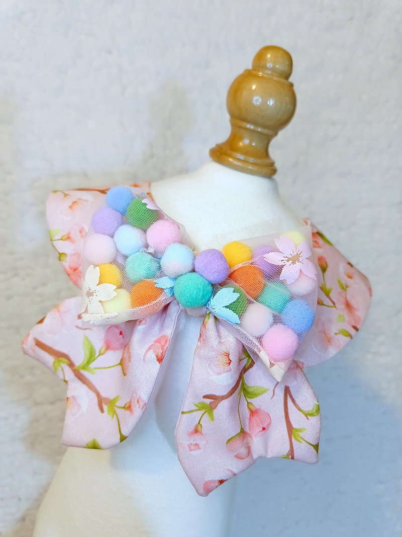 Sakura 和風 櫻花 造型頸飾 頸項 collar - 寵物衣服 - 棉．麻 粉紅色