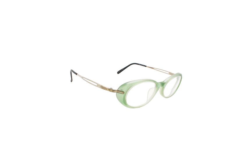 別売り平面・度付きレンズ renoma レノマ T21-9874col5 90年代 アンティーク メガネ 日本製 - 眼鏡・フレーム - プラスチック グリーン