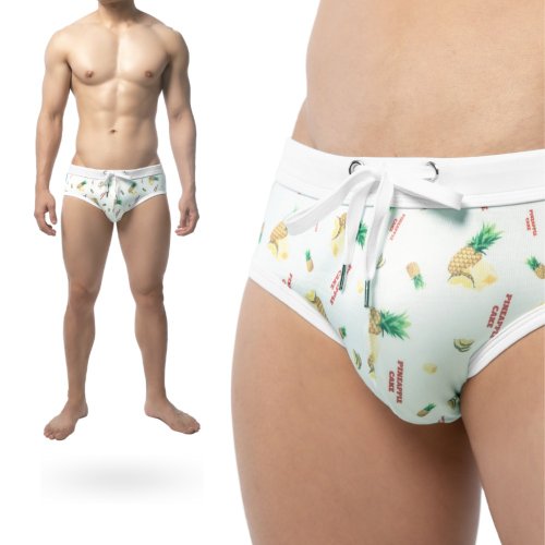 AttentionWear AttentionWear臺灣好味系列三角泳褲【鳳梨酥】│#泡湯 溫泉 游泳
