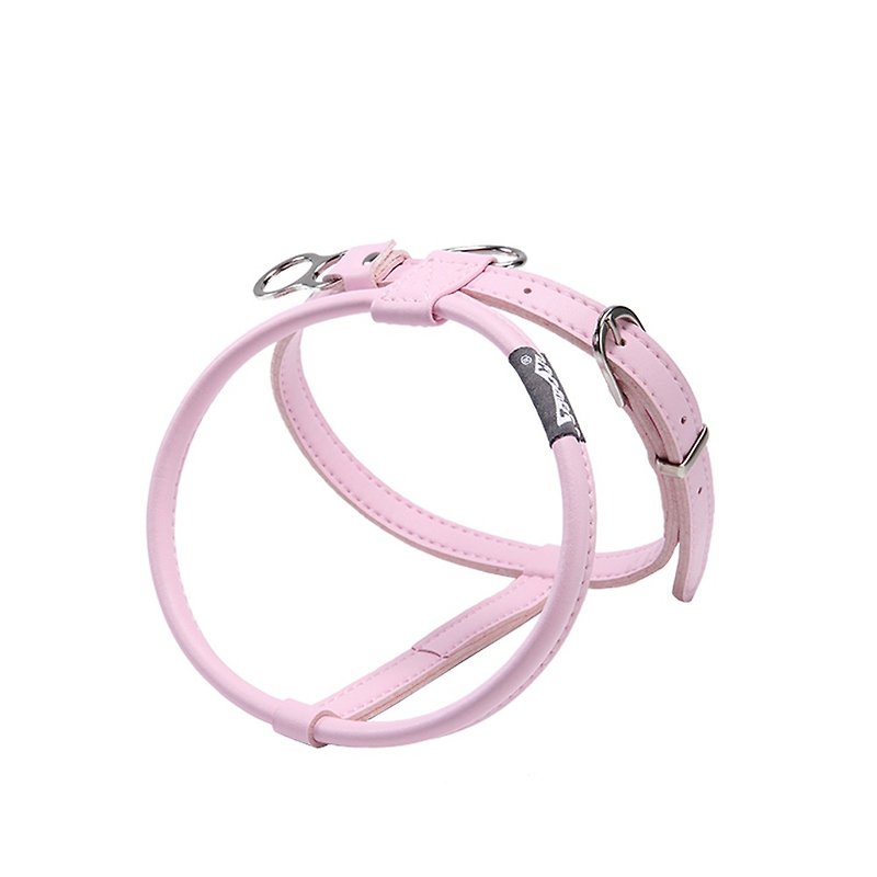 [tail and me] nature concept leather chest strap cherry blossom powder S - Collars & Leashes - Faux Leather Pink