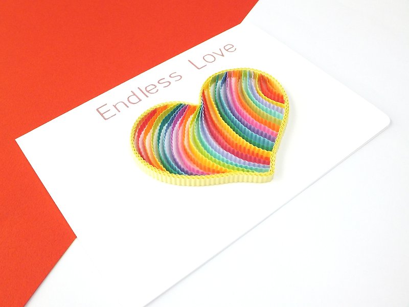 Hand made decorative cards-endless Love - Wedding Invitations - Paper Multicolor