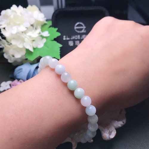 瓔珞珠寶盒 E.L.Jewelry Box 冰糯綠翡翠手珠 | 天然緬甸玉翡翠A貨