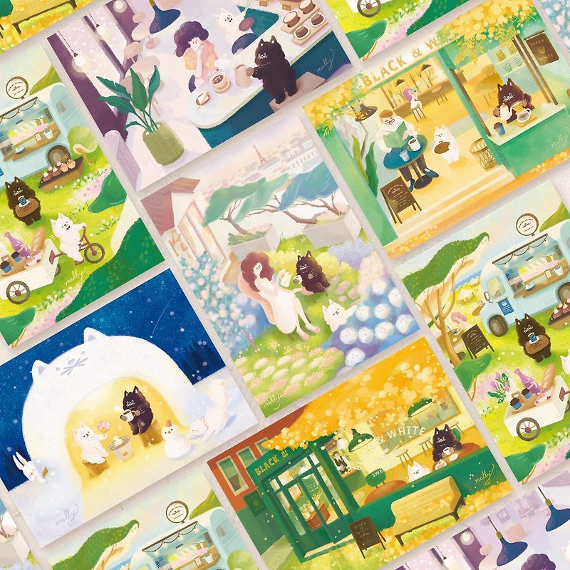postcard-coffee break set - Cards & Postcards - Paper Multicolor