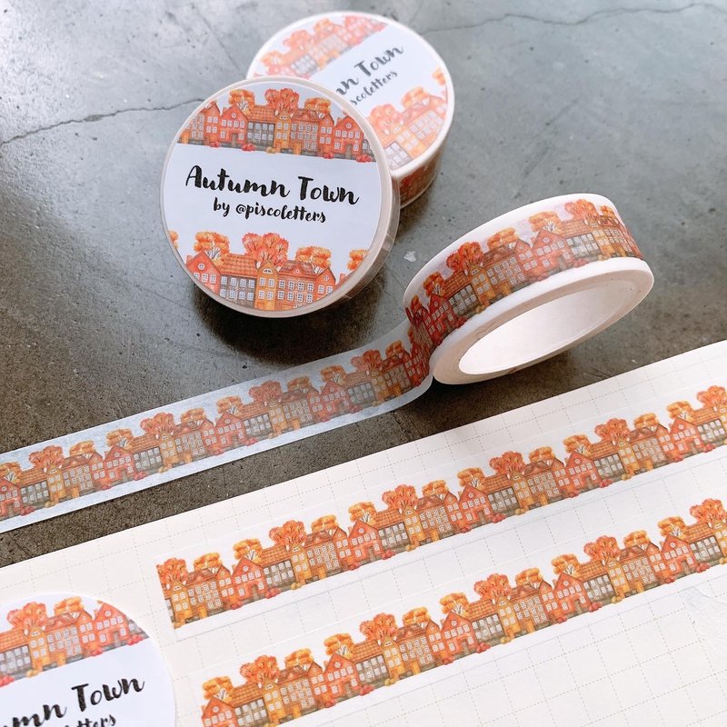 Washi Tape Autumn Town - มาสกิ้งเทป - กระดาษ หลากหลายสี