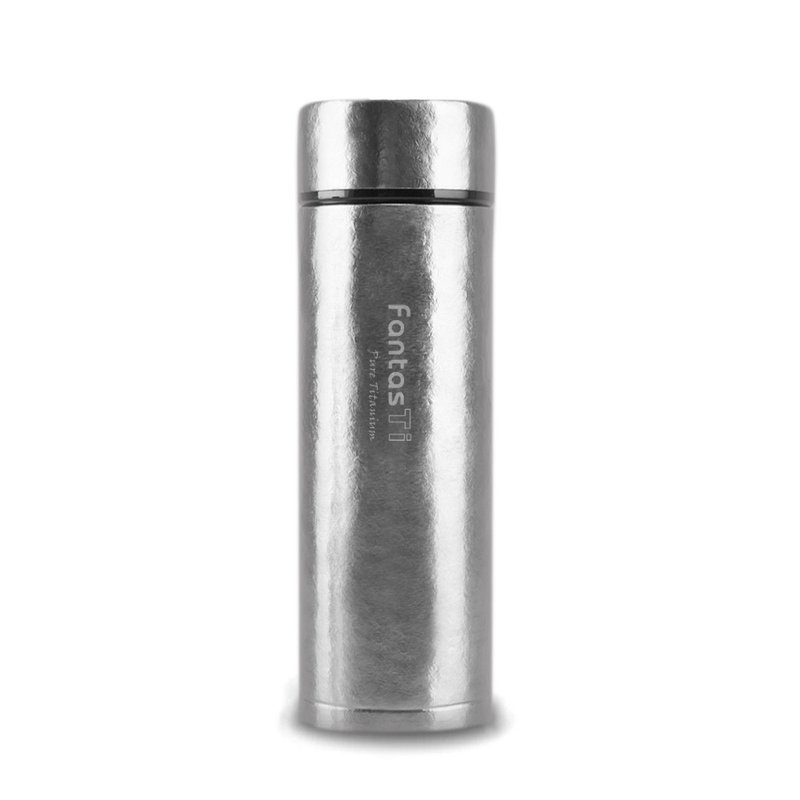 FantasTi Pure Titanium Thermos Cup - 400ml Healthy Tea Cup - Silver Crystal - กระบอกน้ำร้อน - โลหะ สีเงิน