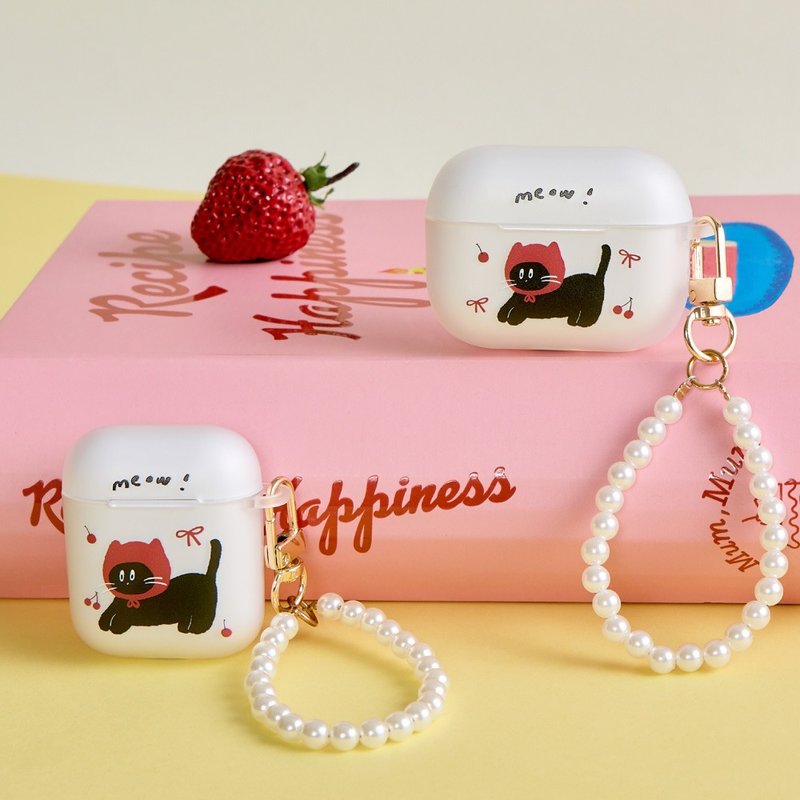 午後踏踏の喵迷霧系列AirPods保護套 - AirPods/耳機保護套 - 塑膠 多色