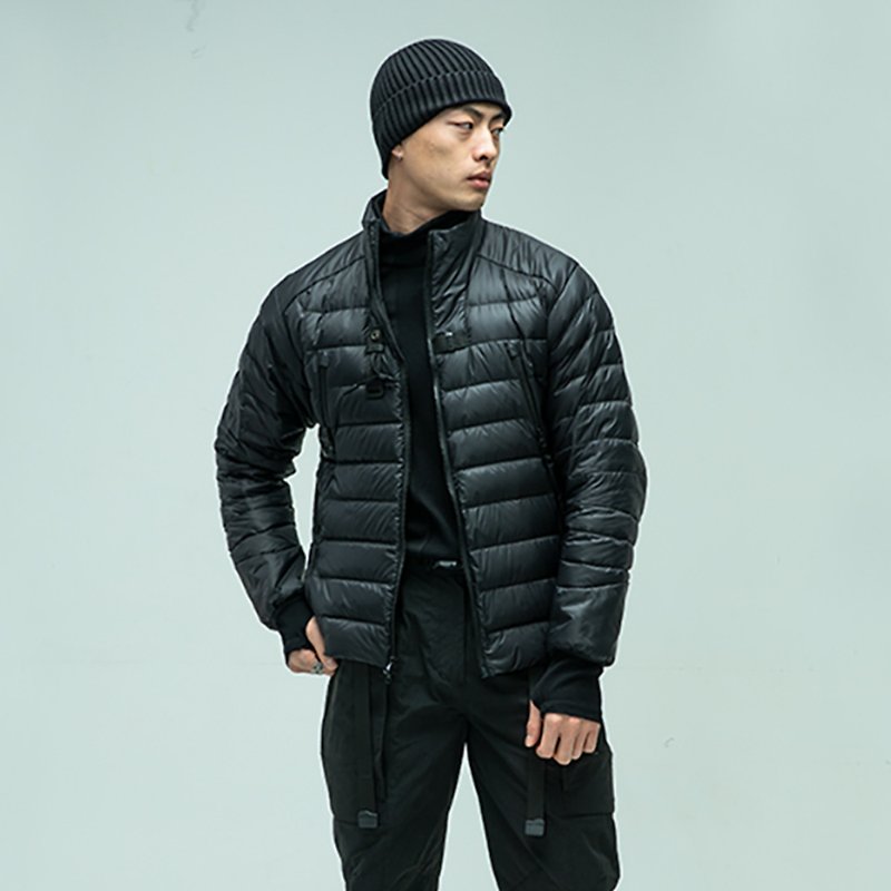 DARTW Packable Goose Down Jacket Lighweight Winter Coat - เสื้อโค้ทผู้ชาย - ขนของสัตว์ปีก สีดำ