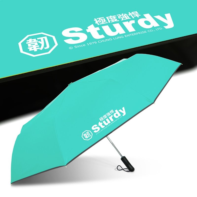 TDN極度強悍降溫黑膠自動開收傘超大自動傘抗UV晴雨傘(蒂芬藍) - 雨傘/雨衣 - 防水材質 藍色