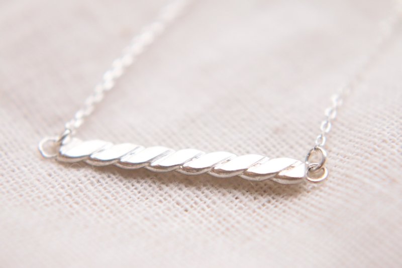 Zero yard twist necklace sterling silver - Necklaces - Sterling Silver Silver