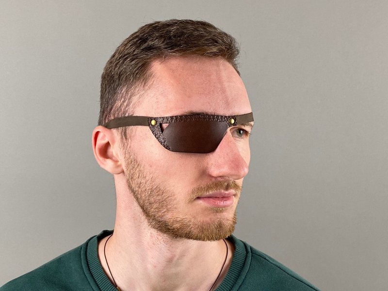 Leather Eye Patch | Eye Patch | Man Eye Patch | Woman Eye Patch | Unisex Eye Pat - 眼罩 - 真皮 透明