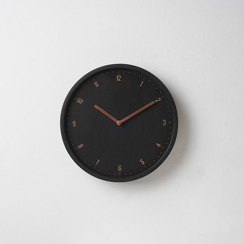 Special Offer-Pana Objects Beautiful Everyday-Wall Clock (Black Bell Bronze Needle) Defective Product - Clocks - Wood Brown