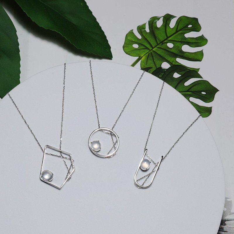 [Perfect Balance] Jade Design Necklace - Necklaces - Precious Metals 