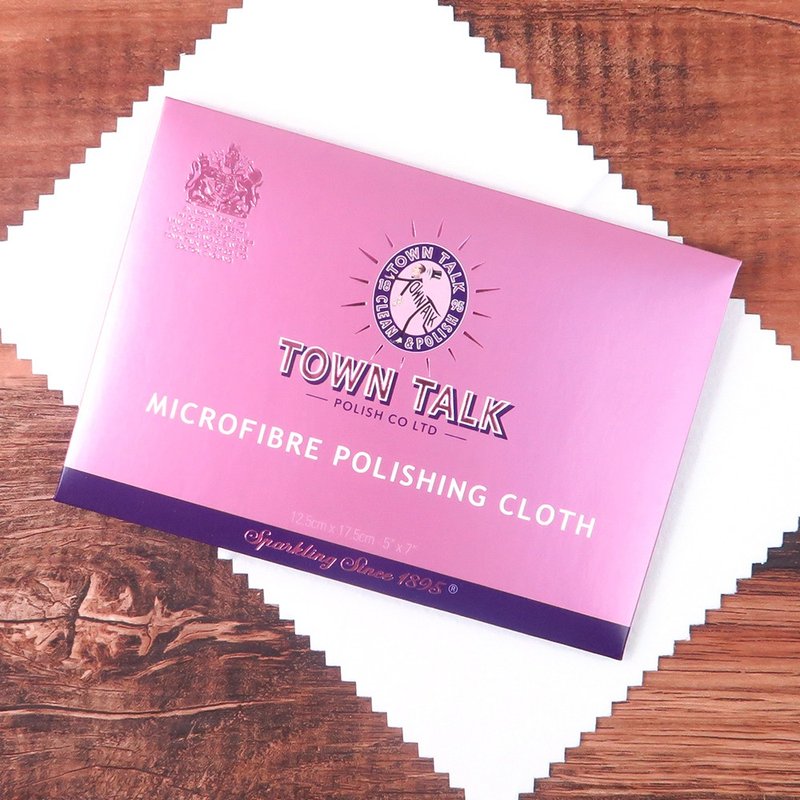Town Talk Microfiber Jewelry Polishing Cloth - Medium Size, also for Eyeglasses, for Diamond/Gem/Jewelry Care - อื่นๆ - ผ้าฝ้าย/ผ้าลินิน ขาว