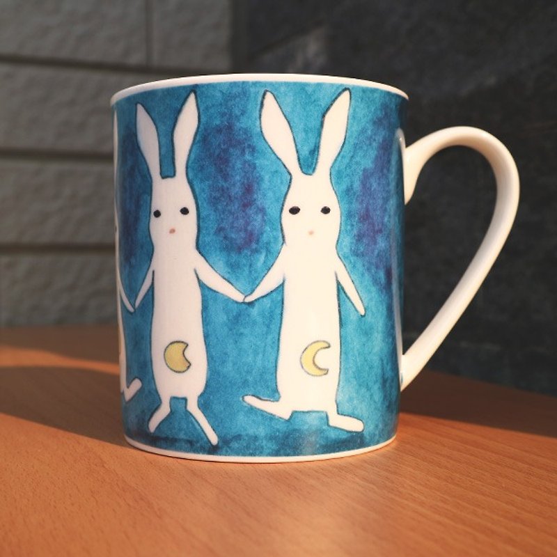 Bone China Mug - Alien Bunny - Mugs - Porcelain 