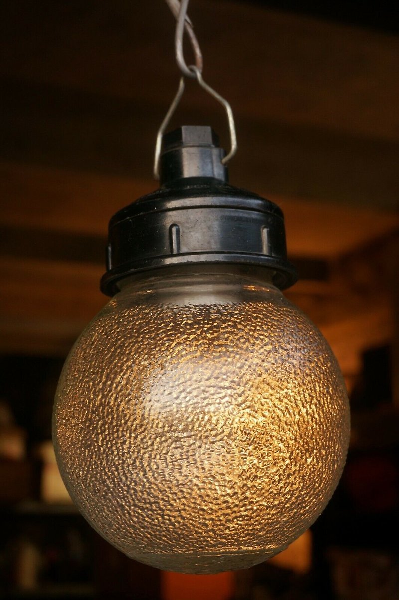 Industrial USSR lights ball, 1980s vintage industrial lamps small glass lamp - โคมไฟ - วัสดุอื่นๆ สีใส