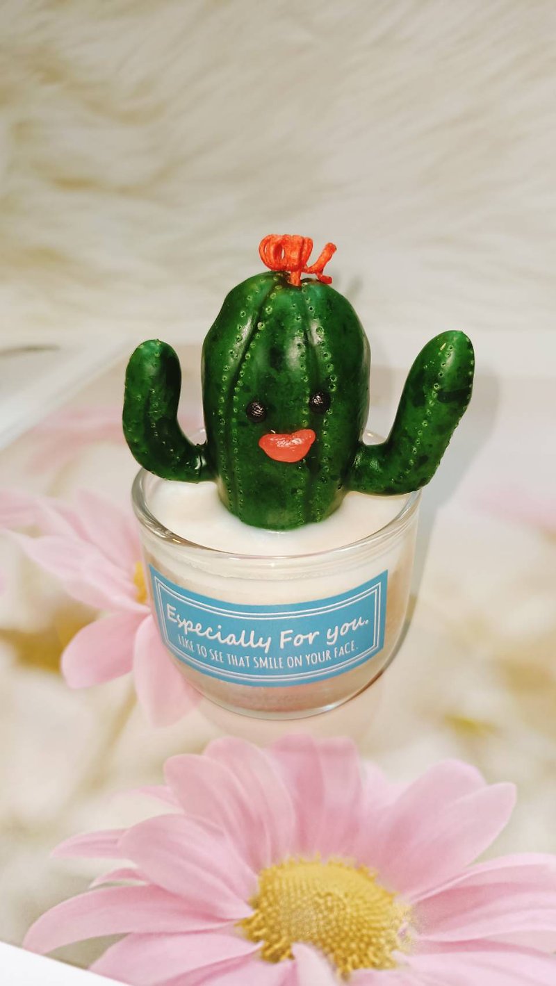 Design your own cactus succulent candles ~ custom cactus scented candles ~ Mother's Day, healing little things - เทียน/เชิงเทียน - ขี้ผึ้ง สีเขียว