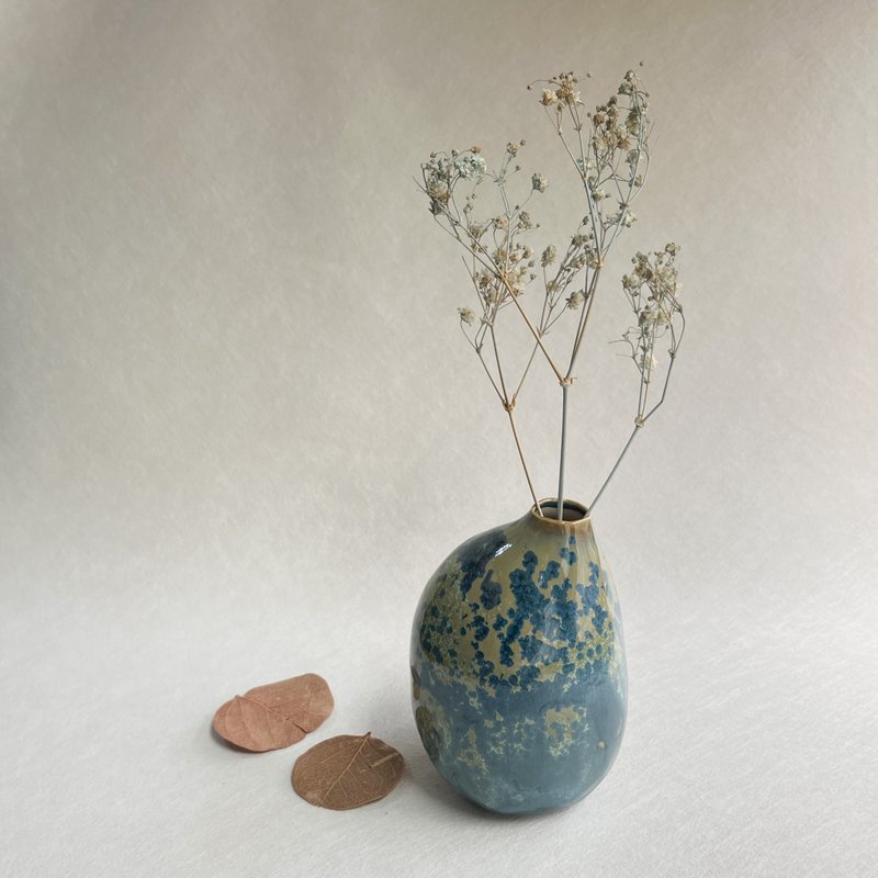 綠野仙蹤。手工陶瓷花瓶 花器 陶藝 花道道具 陶器 教師節禮物 - 花瓶/花器 - 陶 綠色