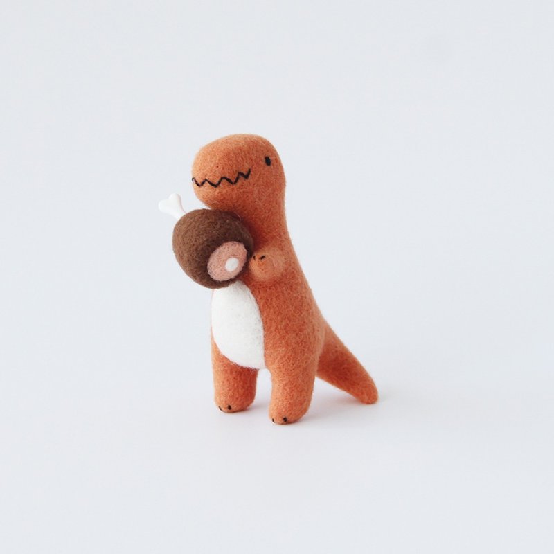 Leyang・Haohahaoyu Wool Felt Material Pack-The Meat-loving Tyrannosaurus Rex - เย็บปัก/ถักทอ/ใยขนแกะ - ขนแกะ สีแดง