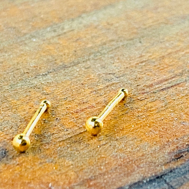 純銀  耳棒 養耳洞 耳針 金色款 S539 買2對多送1對 - 耳環/耳夾/耳骨夾 - 純銀 銀色