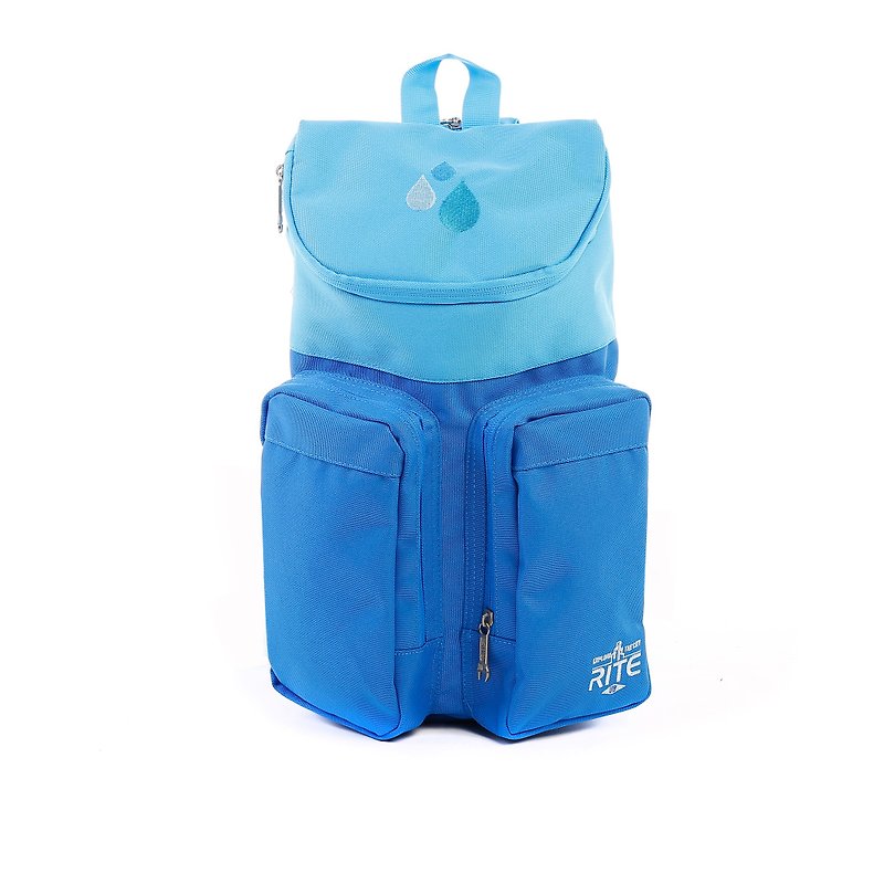 RITE- Urban║ twin bag outing bag Special Edition (M) - small fresh embroidery - light blue / sapphire blue - กระเป๋าแมสเซนเจอร์ - กระดาษ สีน้ำเงิน