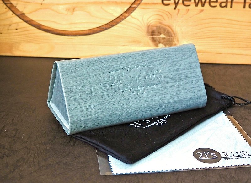 2is BX03Wc Glasses Box│Portable Triangular Box│Wooden Grey - Eyeglass Cases & Cleaning Cloths - Other Materials Gray