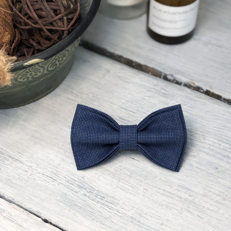 Classic Bow Tie - Step Dad Gift - Bow Tie Solid From Son - Future Husband Gift - 領結/領巾 - 羊毛 藍色