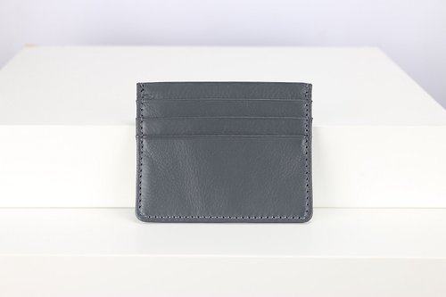 SIMPLEST C006 Card Case Wallet - Grey- Genuine leather