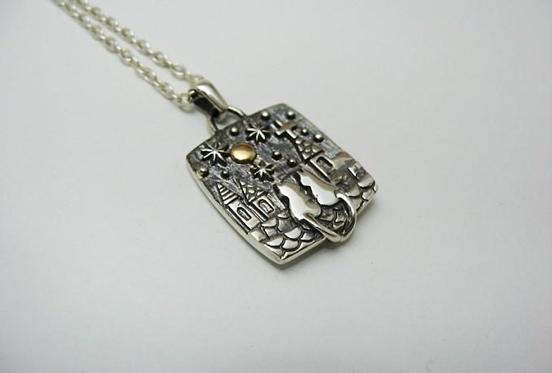 lunar promise Silver pendant - Necklaces - Other Metals Silver