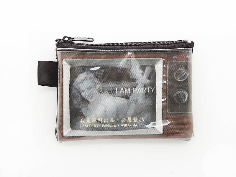 ｜I AM PARTY｜ Handmade canvas leather coin purse-Sexy Monroe [Buy, get free brand badge or leisure card sticker x1] - Coin Purses - Genuine Leather Brown