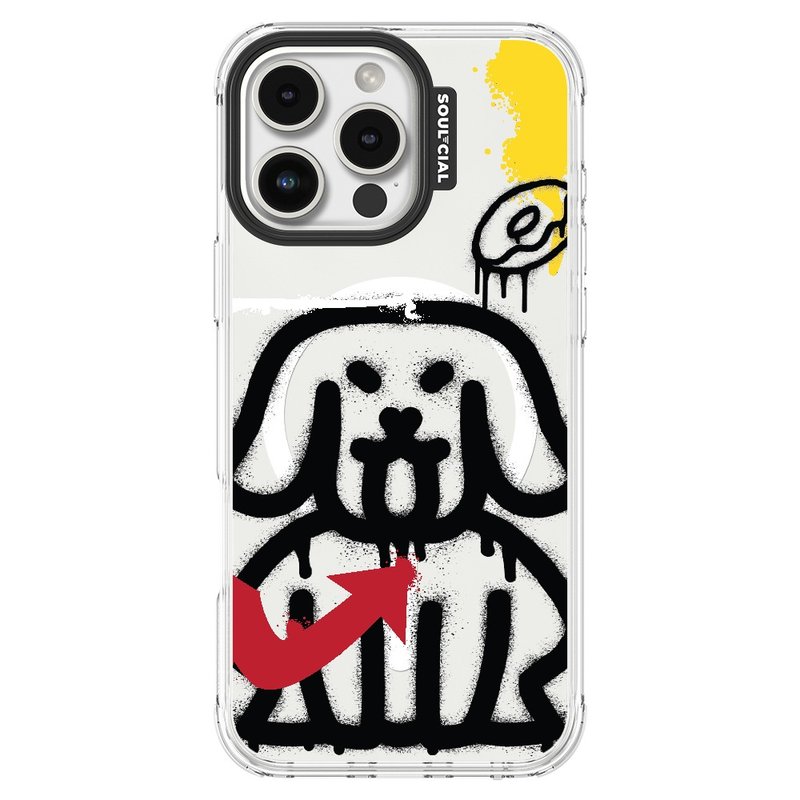 Thug Dog Graffiti Gangster Woofs iPhone 16 Case Magnetic Case - เคส/ซองมือถือ - วัสดุอื่นๆ 