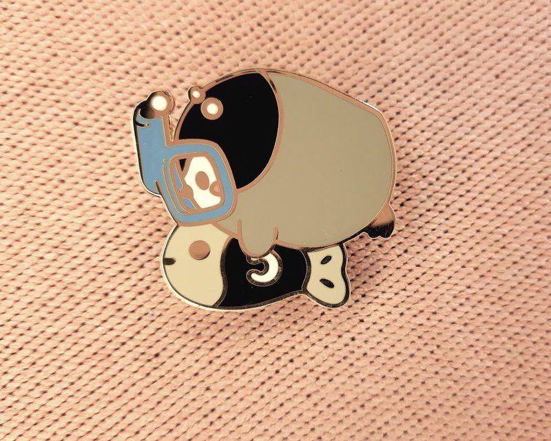 和小魚潛水 PINGUIN & FISH 襟針 - 胸針 - 其他金屬 
