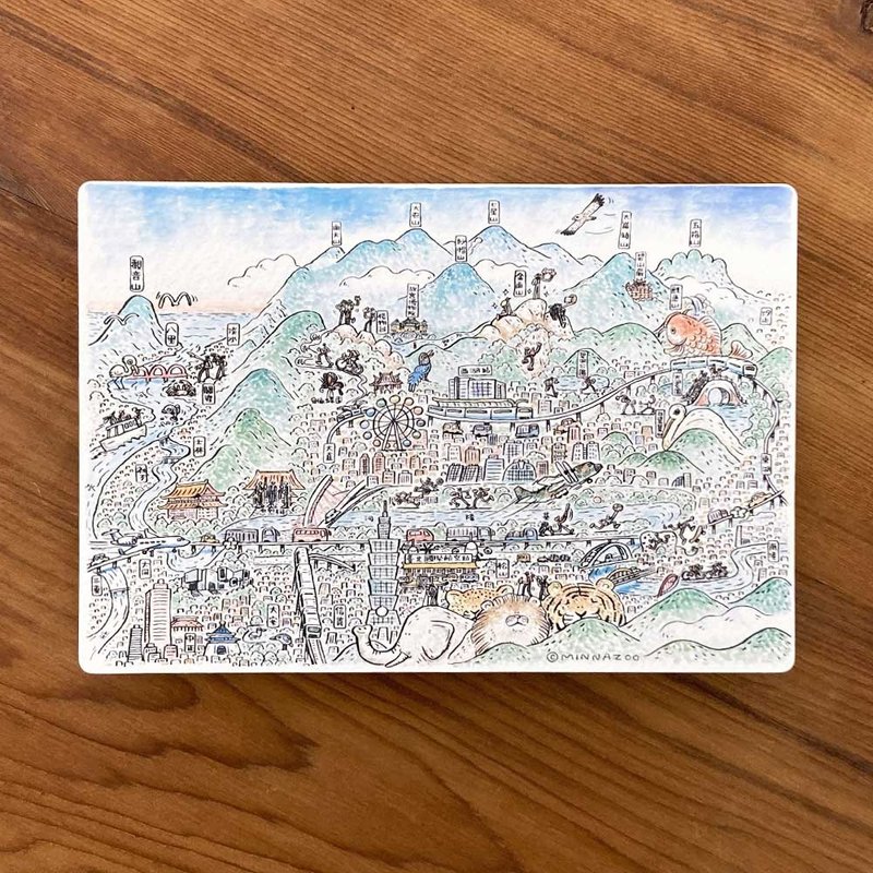 Walking Map Postcard - TAIPEI - Cards & Postcards - Paper 
