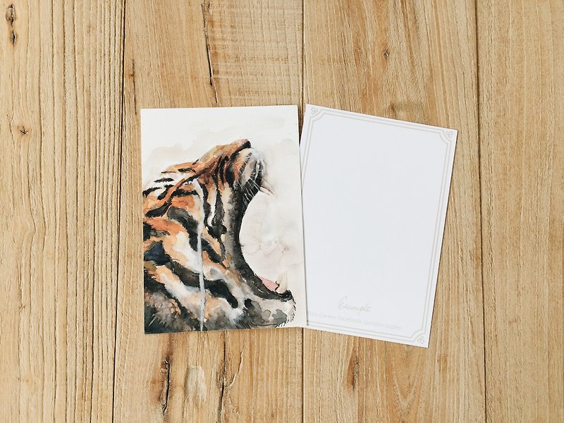 Animal Postcard Crying Tiger - การ์ด/โปสการ์ด - กระดาษ 