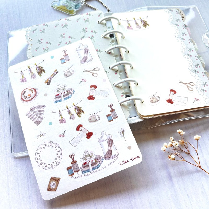 【Pinkoi限定商品】ミニ６サイズ　花のパターン柄のインデックス・リフィル・シール  (Bセット) - 筆記本/手帳 - 紙 