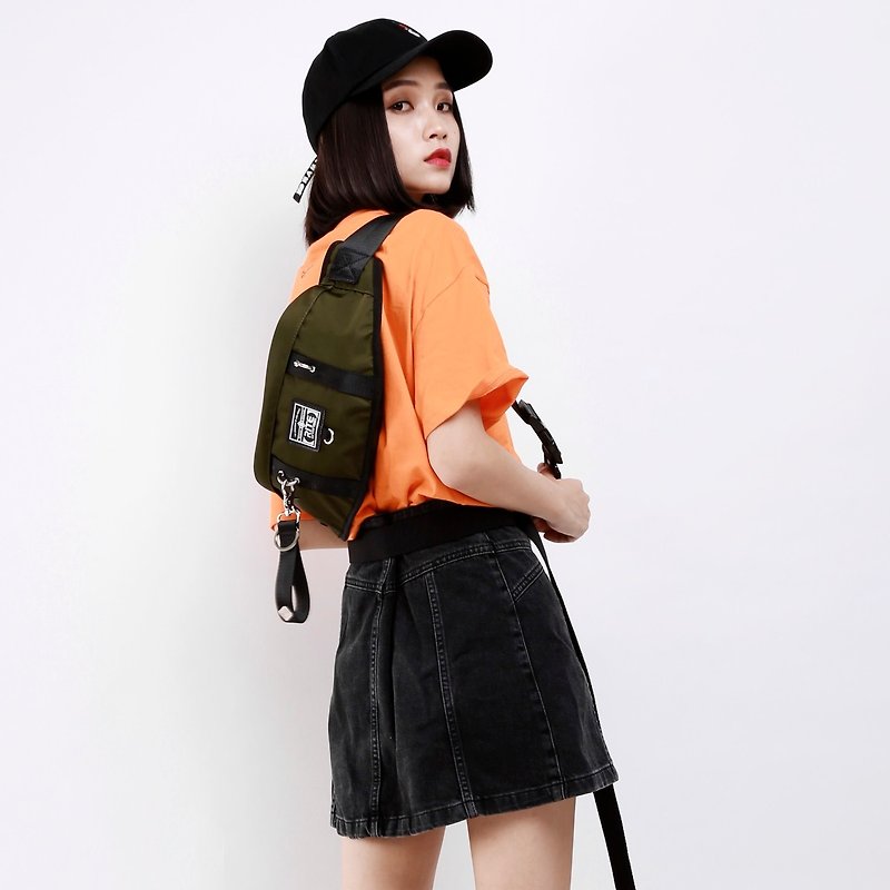 2017 RITE army bag series - portable pockets - nylon army green - Messenger Bags & Sling Bags - Waterproof Material Green
