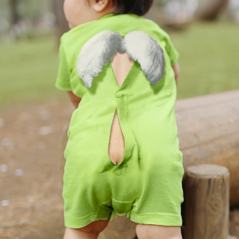 Mimic Rompers/ ANGEL ver/ Lime green/ 70size - Baby Gift Sets - Paper Green
