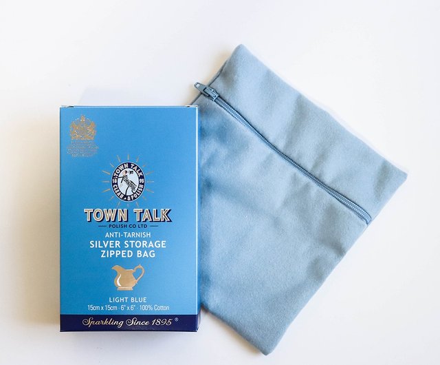 Anti-tarnish Zipped Silver Storage Bag by Town Talk (6 x 6)