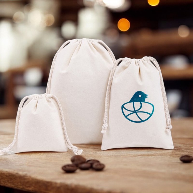 [Customized pattern] Canvas drawstring pocket - Drawstring Bags - Polyester 