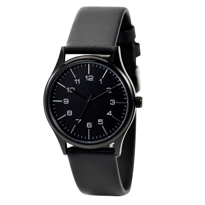 Minimalist Watch with thin stripes black - Free shipping worldwide - Women's Watches - Other Metals Black