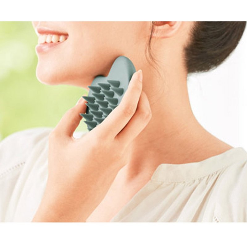 Silicone Shampoo Scalp Shower Body Washing Hair Massage Massager Brush Comb - อุปกรณ์แต่งหน้า/กระจก/หวี - ซิลิคอน สีเขียว