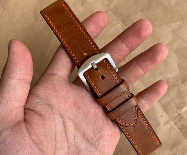 Side stitched Panerai leather strap Panerai strap custom cowhide