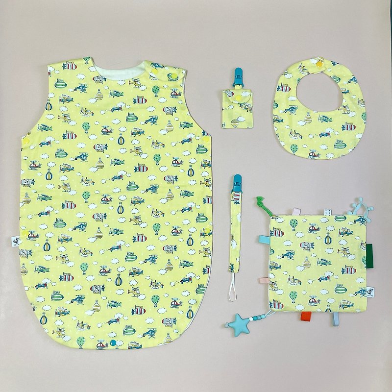 Newborn 5-piece set-fly high - Baby Gift Sets - Cotton & Hemp Yellow