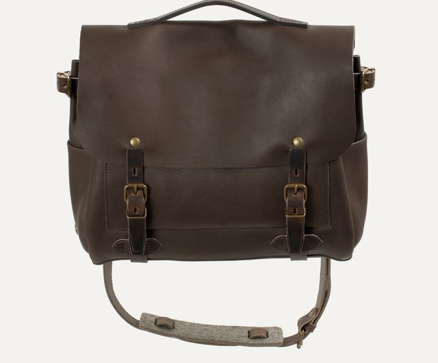 Bleu de Chauffe - エクレアMレザーメッセンジャーバッグ