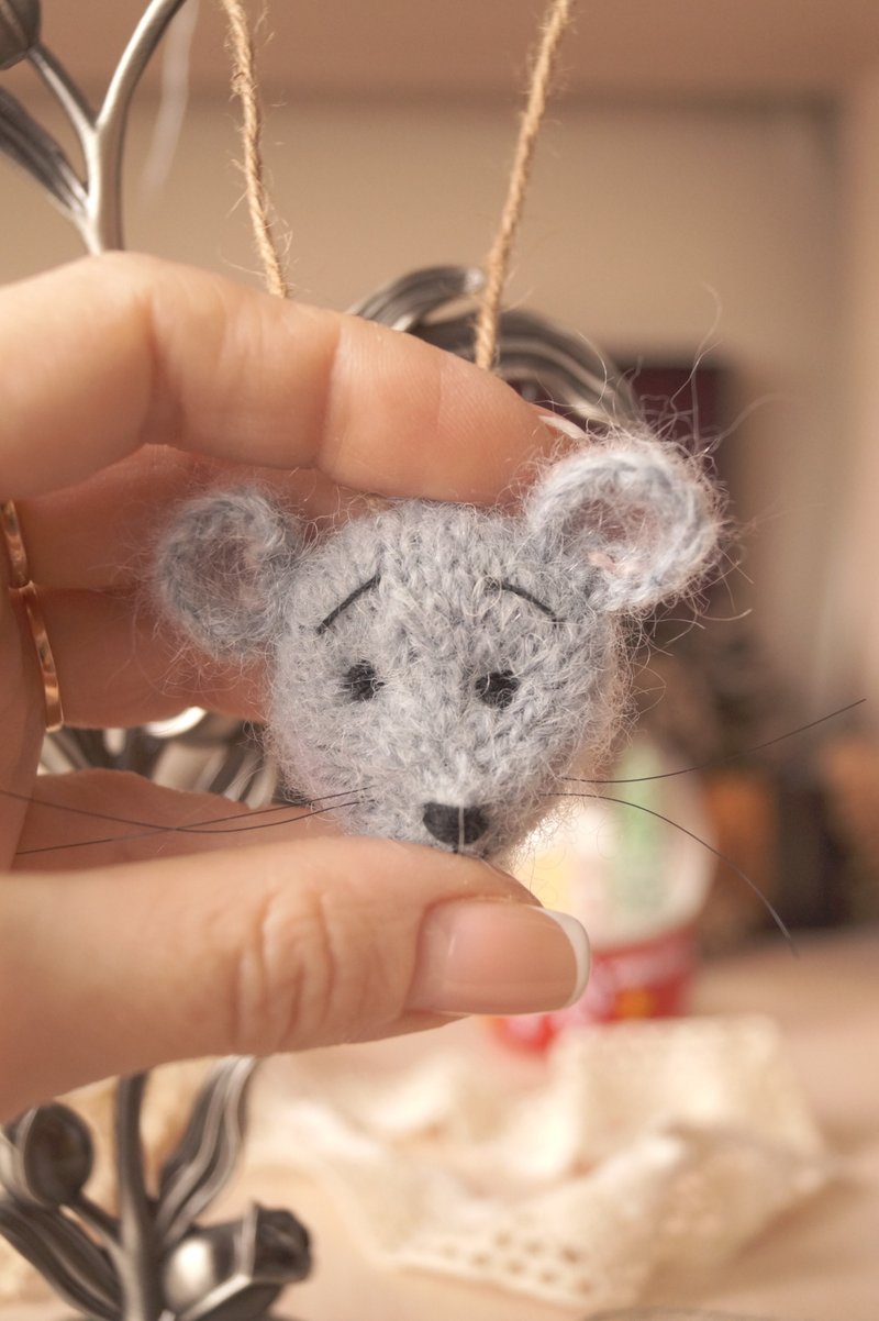 Small mouse knitting pattern. Toy knitting pattern. Rat toy tutorial. - Knitting, Embroidery, Felted Wool & Sewing - Other Materials 