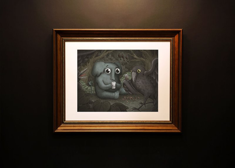 2023 Cultural Expo [strange reproduction painting] The elephant is just a child! - Posters - Paper Gray