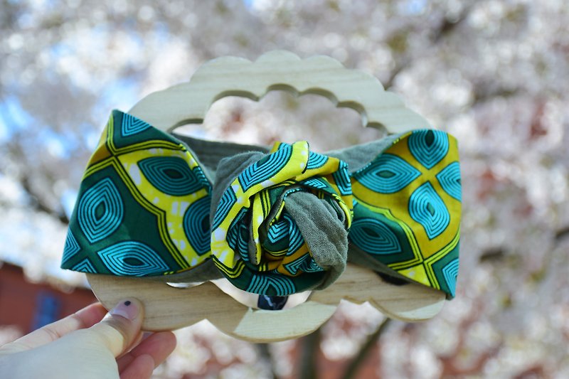 Wannsee•• Reversible headband w/ organic cotton (Oliver green)