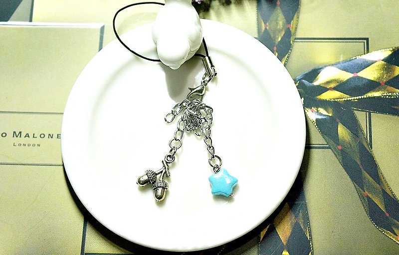 <Lovely Little Charm Series> - Little Star - # Little Gift # # Can be Changed to Headphone Plug # - Other - Other Metals Blue