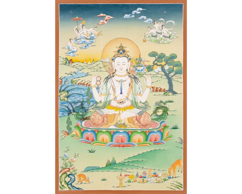 珍饒吉唐卡  藝術珍品唐卡畫作 - 壁貼/牆壁裝飾 - 其他材質 多色