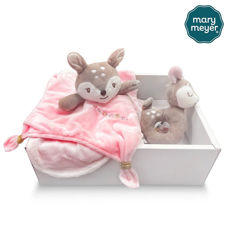 Out of stock [MaryMeyer] Flower Deer Classic Gift Box (Handbell Soothing Cloth) Newborn Gift Box - Baby Gift Sets - Cotton & Hemp Pink