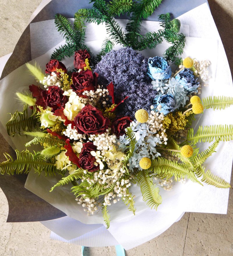 ~區域限定~  約定.不凋花花束.乾燥花花束.求婚.生日首選. - 乾燥花/永生花 - 植物．花 多色